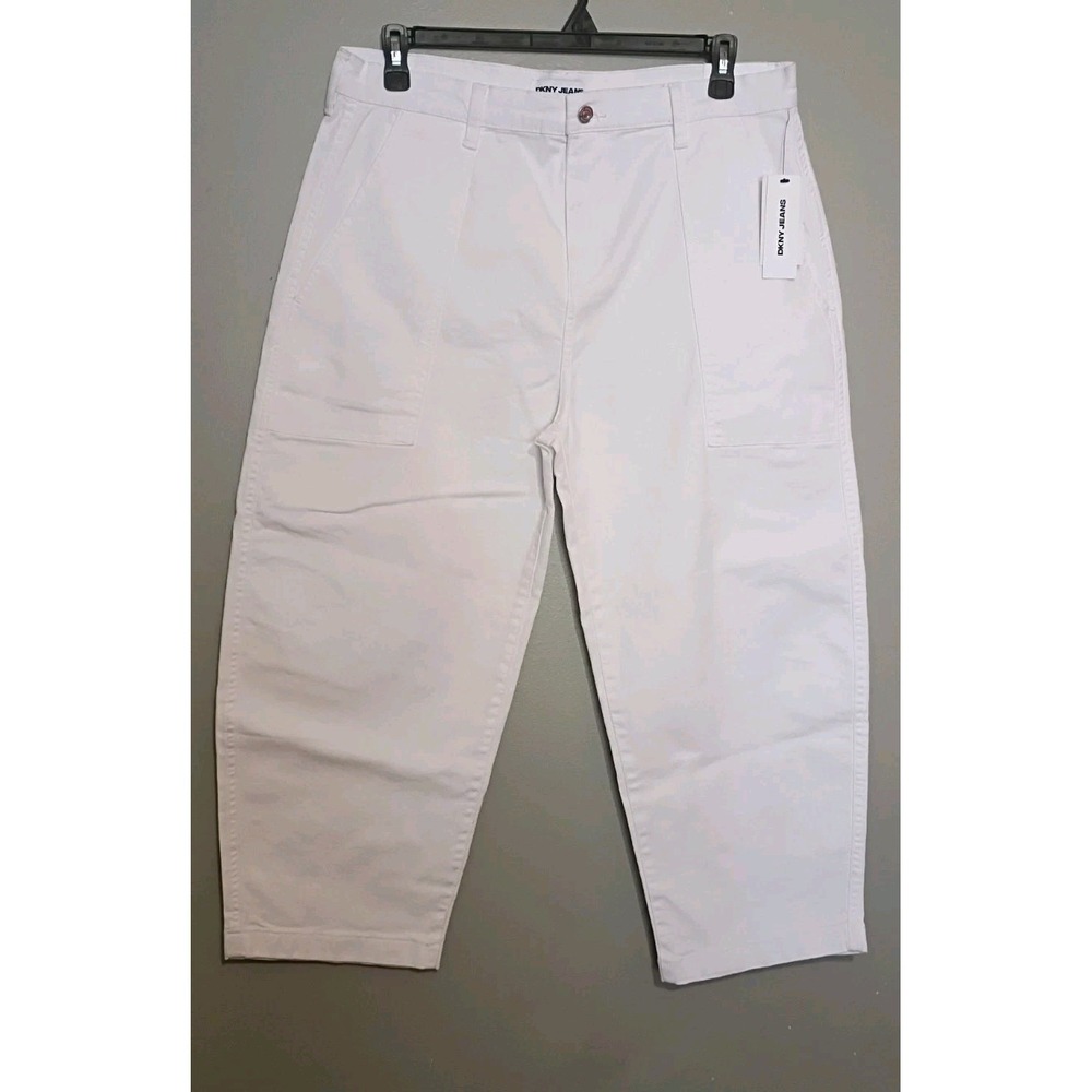 DKNY‎ Women's High Rise Barrel Leg Cropped Jeans Size 14/32